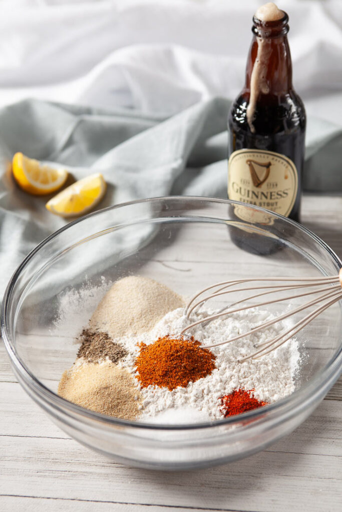 Beer Battered Fish Fry Ingredients with Guinness