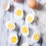 Boiled Eggs sliced in half