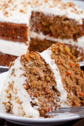 Carrot Cake with Cream Cheese Frosting Square