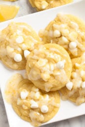 Lemon Pudding Cookies with Lemon Glaze