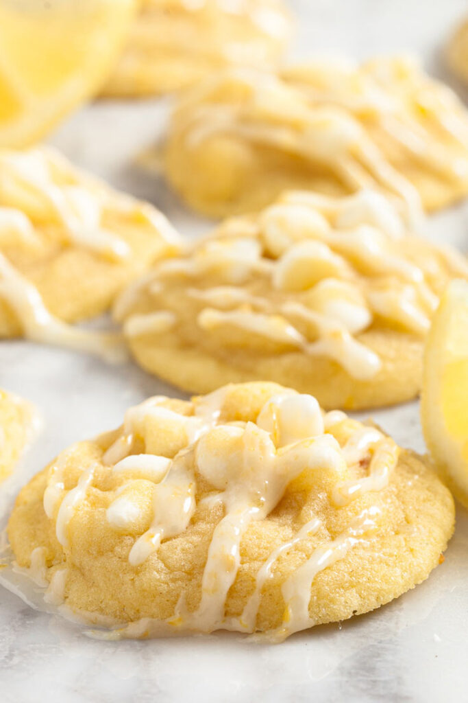Lemon Pudding Cookies with Lemon Glaze