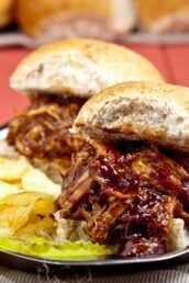 BBQ Pulled Chicken on buns