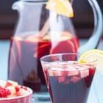 Red Sangria in pitcher and glass