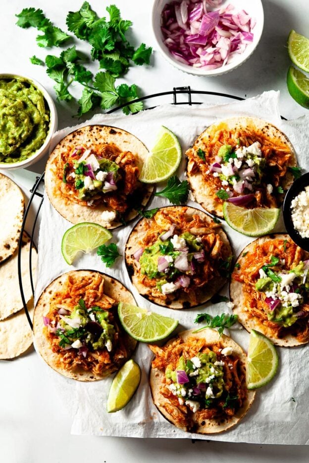 Chicken Tinga Tacos on a plate