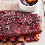 baked ribs with blueberry bbq sauce