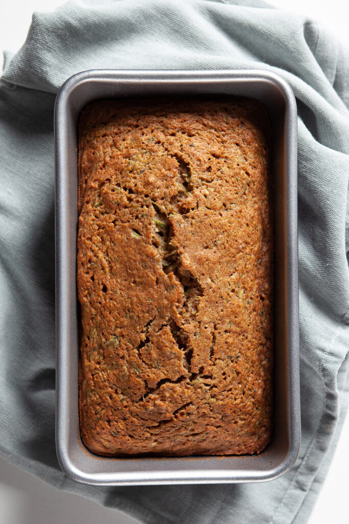 zucchini bread baked in loaf pan