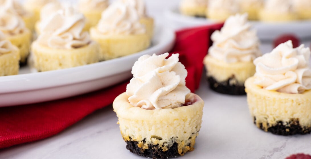 white chocolate raspberry cheesecake bites