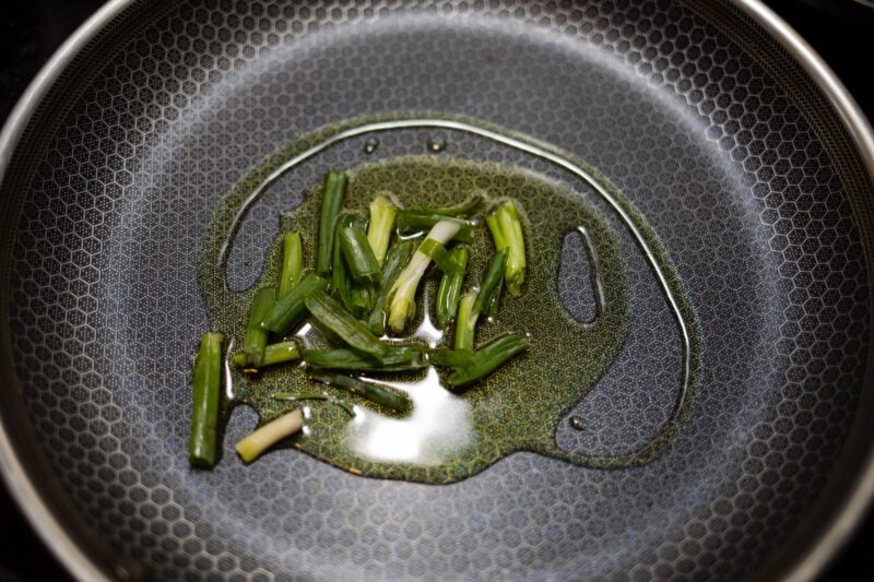 sesame oil in a pan