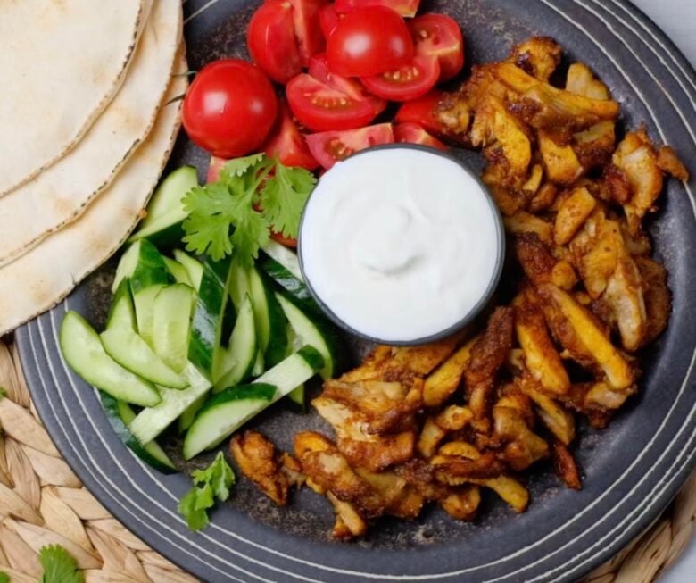 Chicken Shawarma in a dish