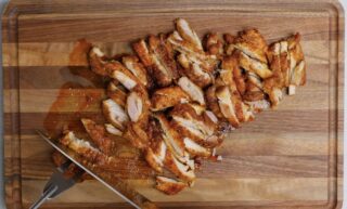 Chicken Shawarma on cutting board