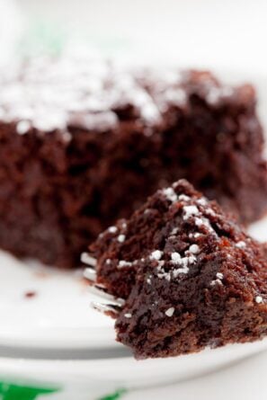 Chocolate Zucchini Cake on a Plate