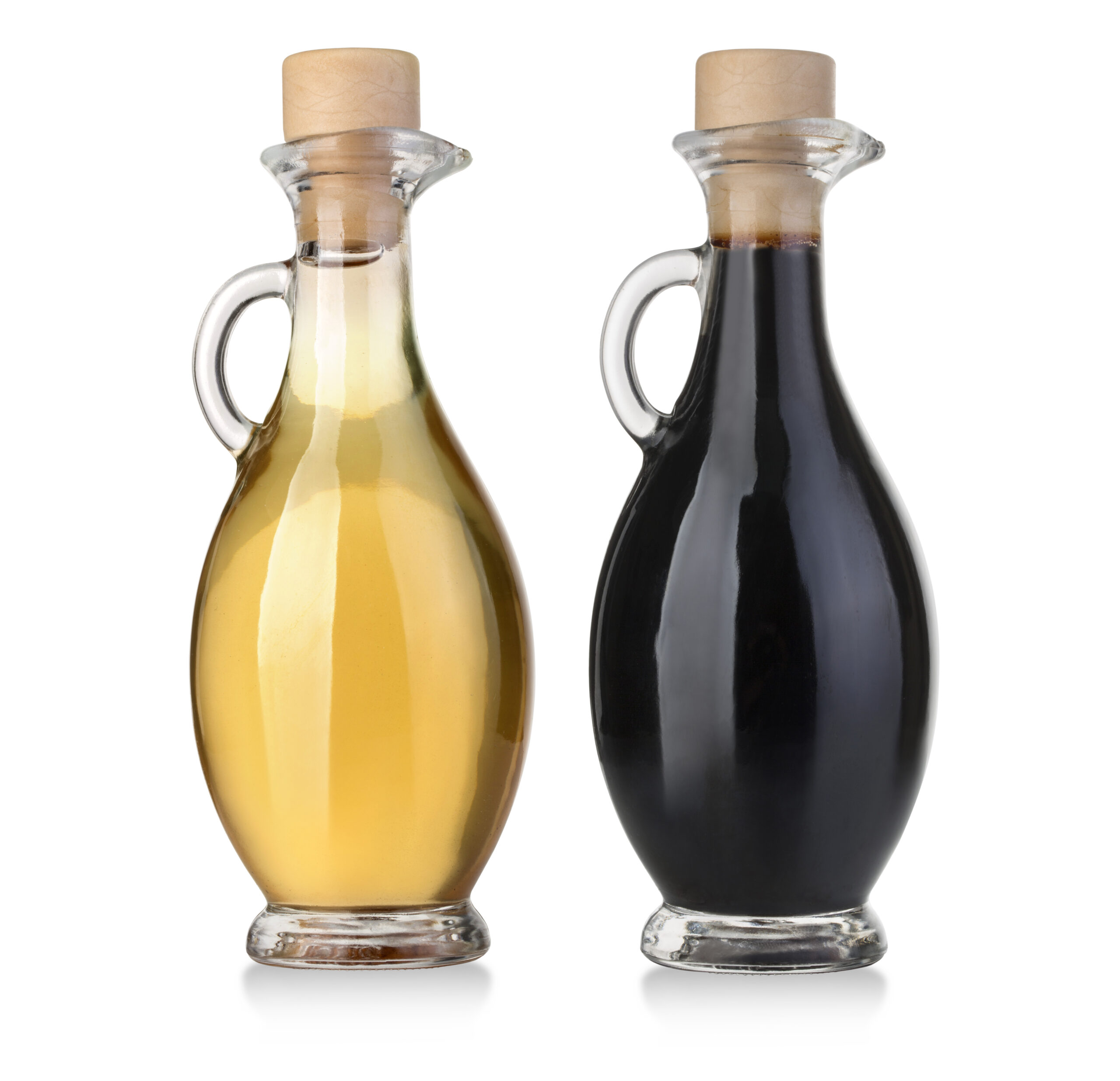 olive oil and balsamic vinegar in bottles