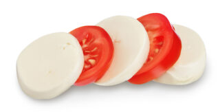 mozzarella and tomato slices