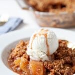 Gluten Free Apple Crisp with Ice Cream