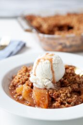 Gluten Free Apple Crisp with Ice Cream