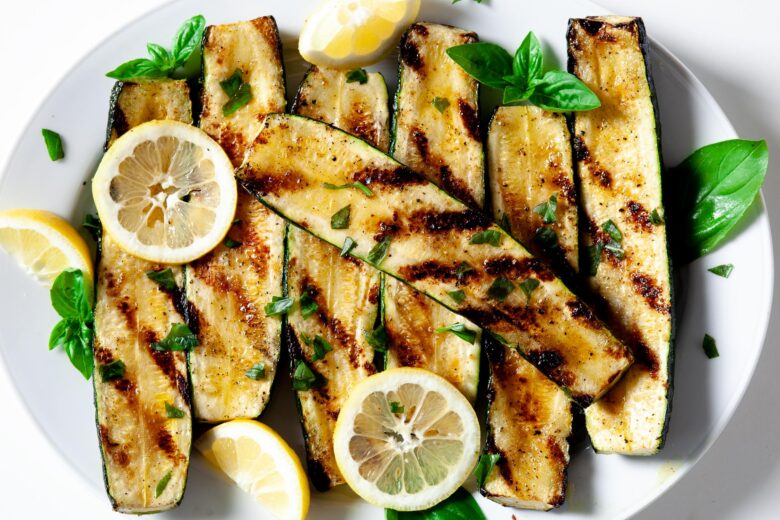 grilled zucchini on a plate