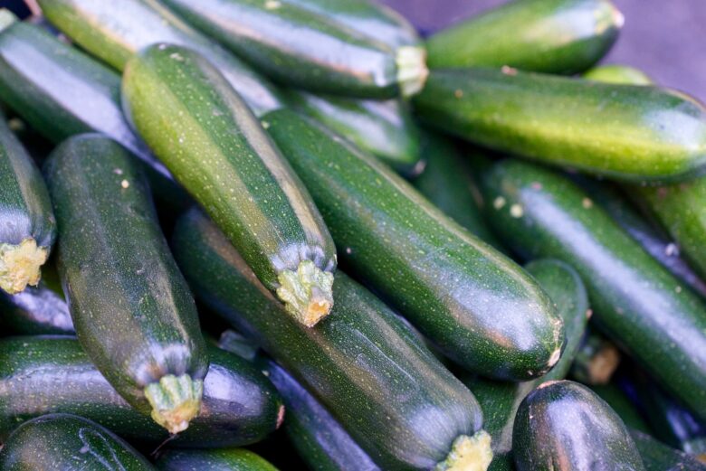 Fresh whole zucchini