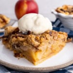 Dutch Apple Pie Slice with ice Cream