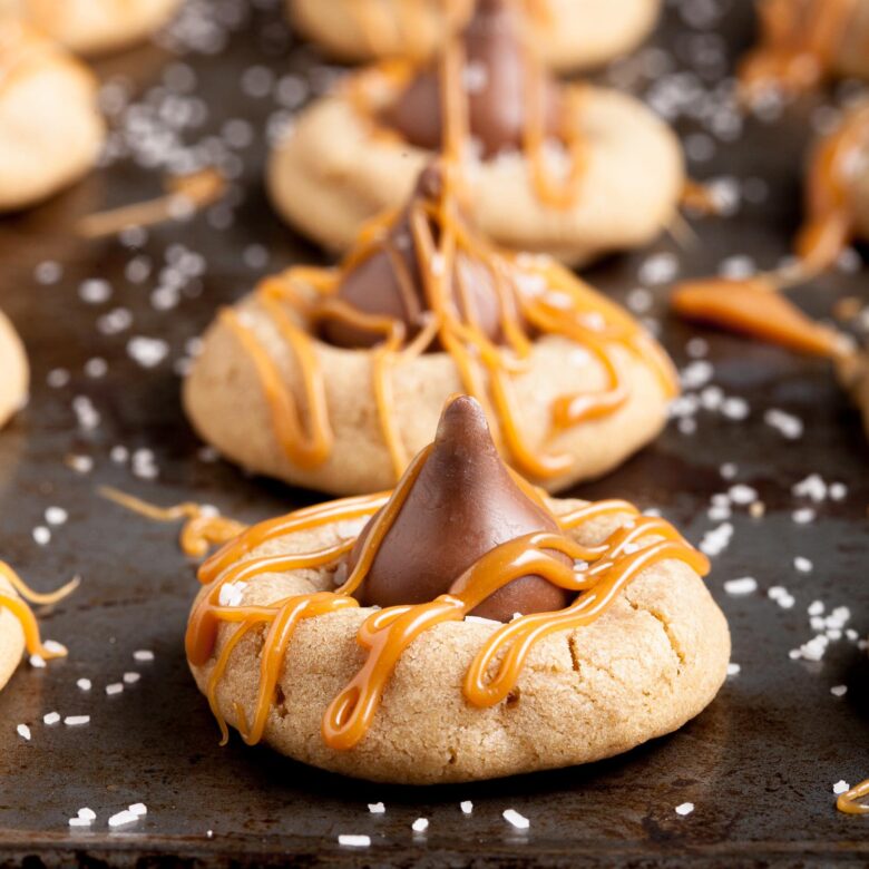 Salted Caramel Kiss Cookies