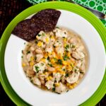 white chicken chili in a bowl