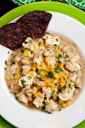 white chicken chili in a bowl