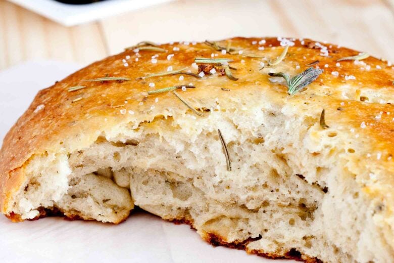 Rosemary Garlic Bread round loaf.