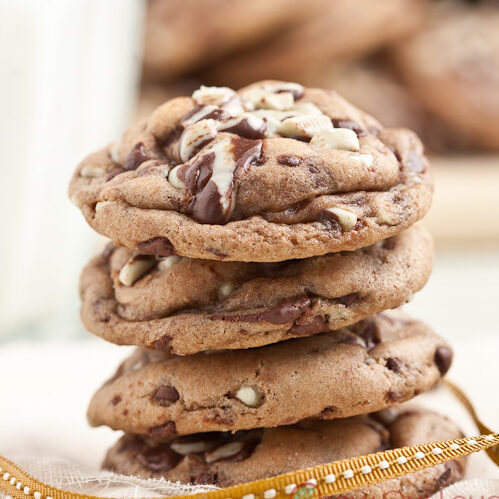 Andes Mint Cookies piled up