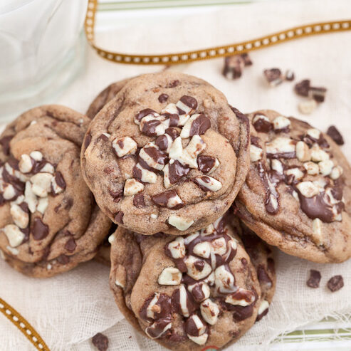 Andes Mint Cookies with milk