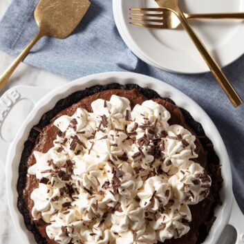 Chocolate Pie with Whipped Cream