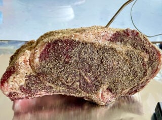 Prime Rib with Thermometer Insserted