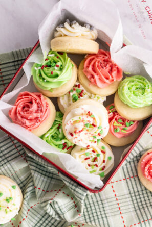 Lofthouse Sugar Cookies in a tin box.