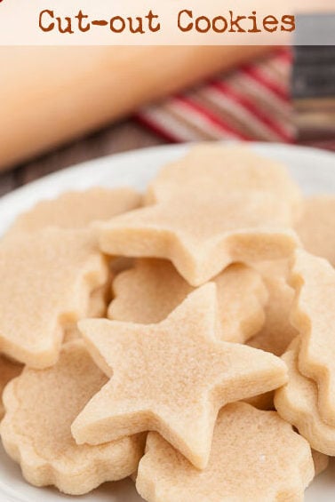 vanilla almond cookies, cut-out cookies, vanilla almond cut-out cookies