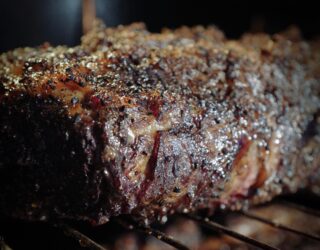 Prime Rib Slow Cooking in Oven