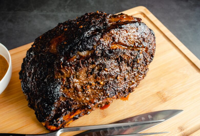 Prime Rib Resting on Cutting Board