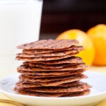 a stack of lace cookies