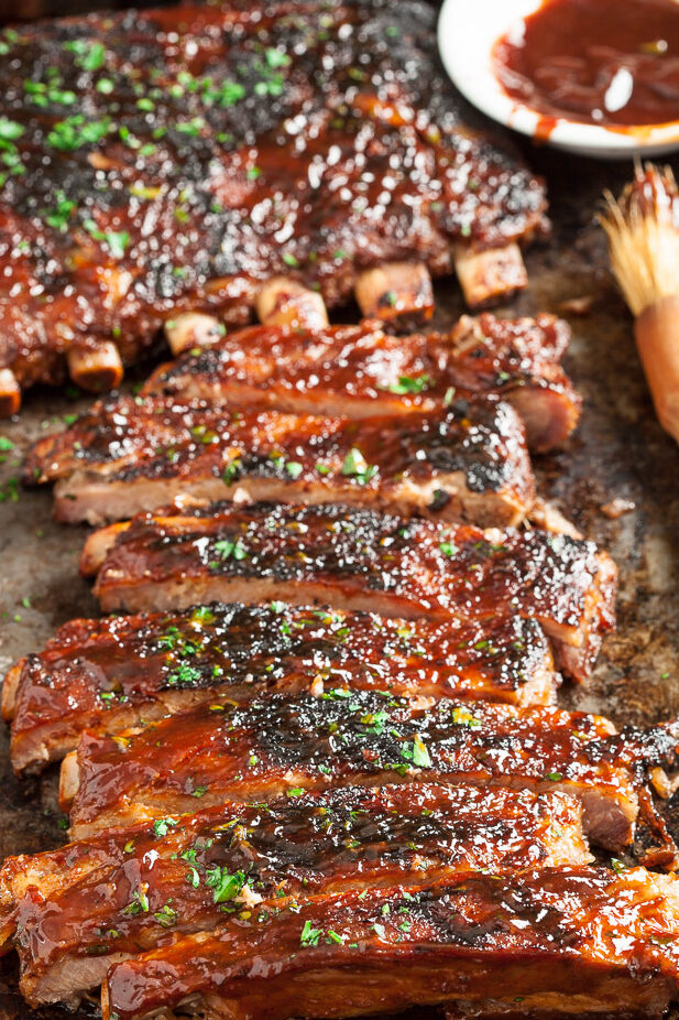 Oven baked BBQ ribs