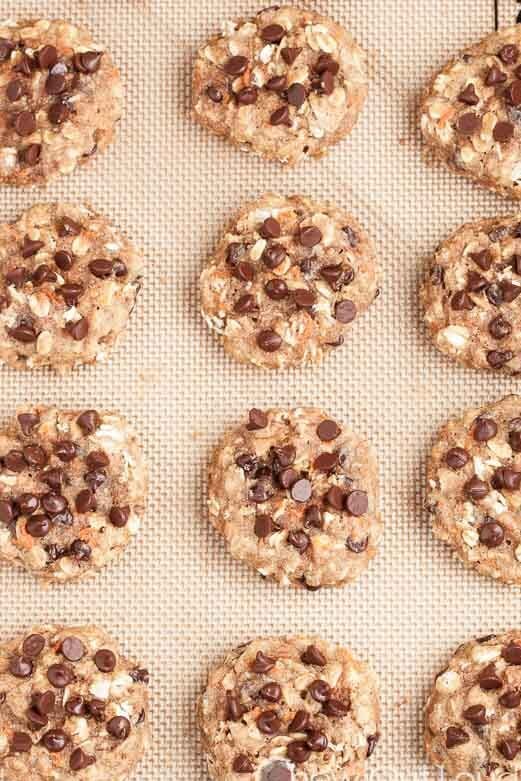 Healthy cookies on tray