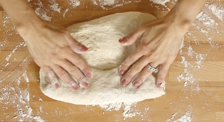 Kneading the dough