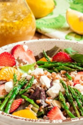 strawberry asparagus farro salad