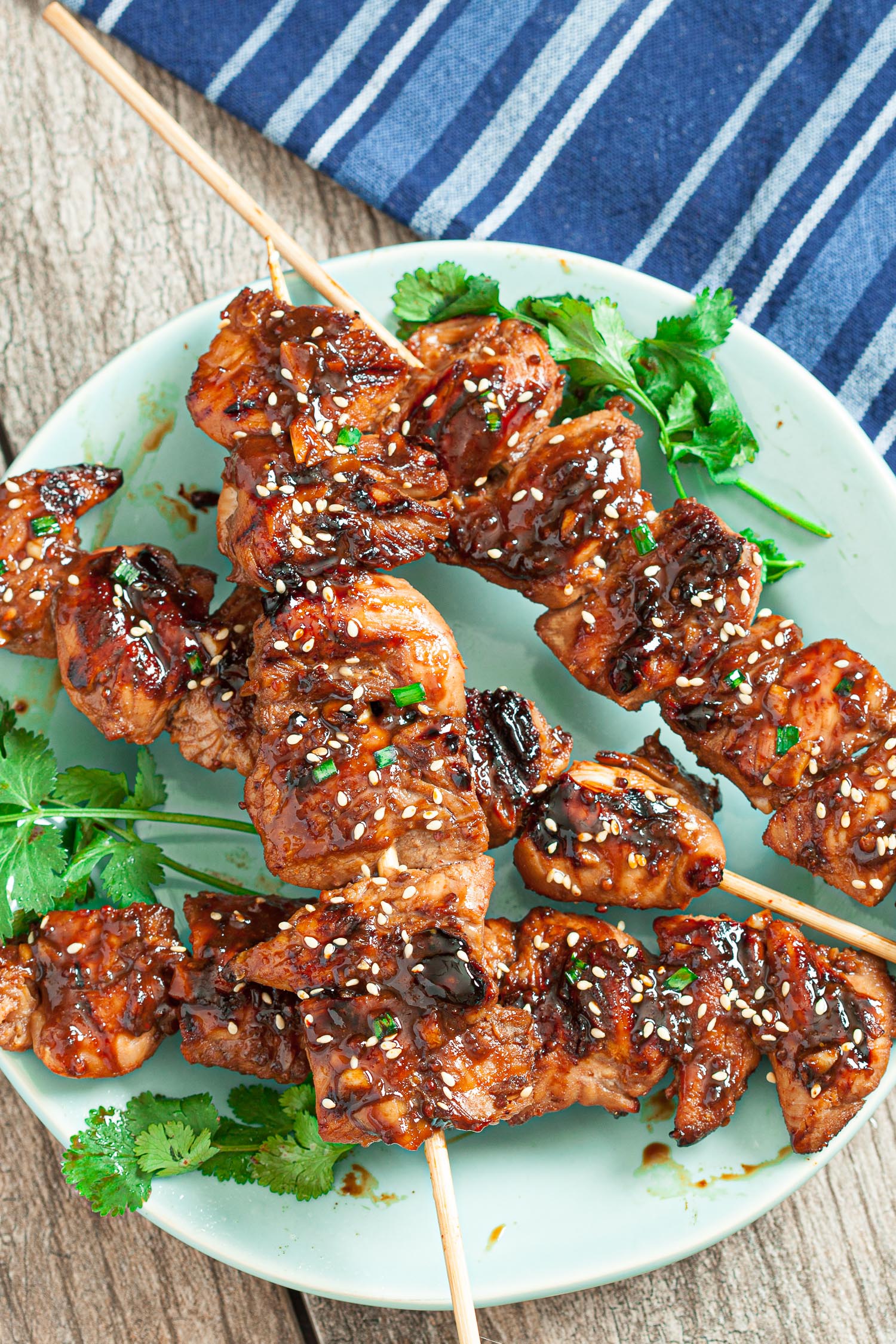 asian chicken skewers