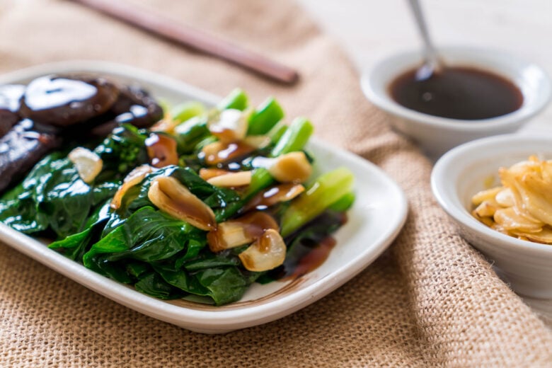 Chinese greens with oyster sauce