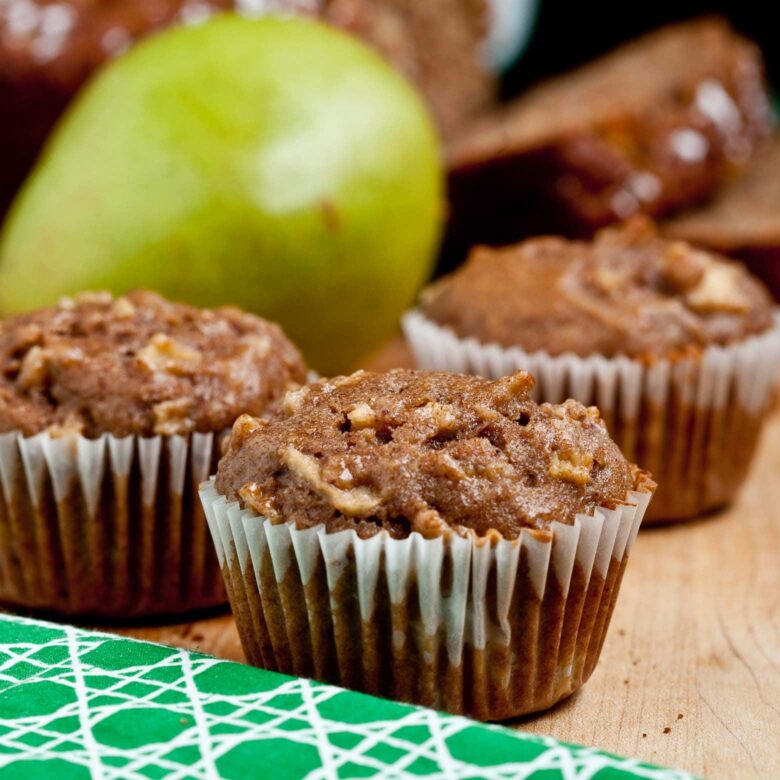 pear bread muffins.