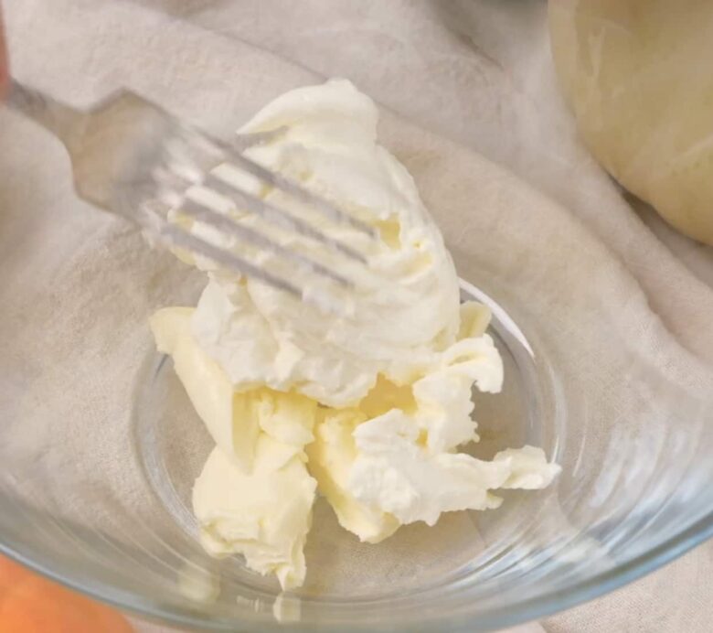 Cream Cheese Frosting Being Mixed.