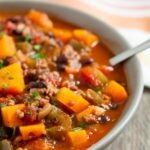 butternut squash chili in a bowl