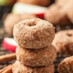 apple baked donuts stacked