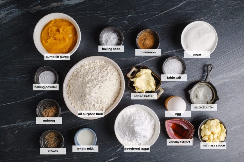 pumpkin spice cookies ingredients.