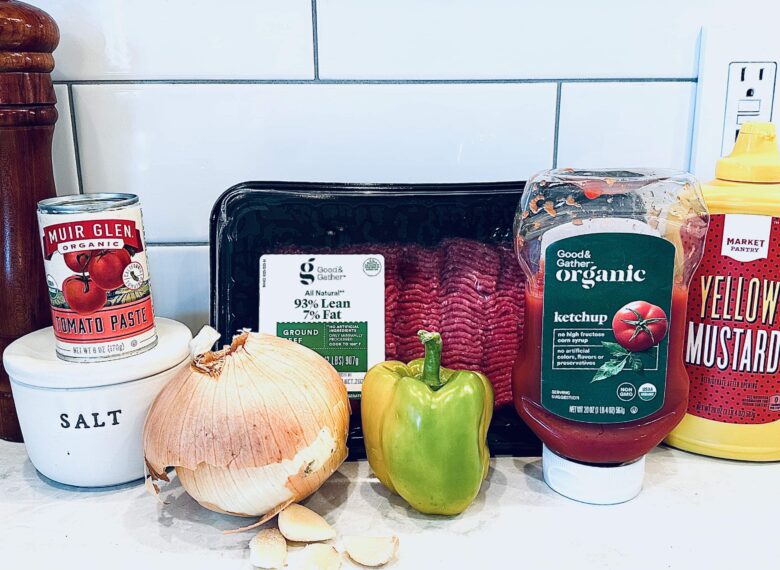 instant pot sloppy joes ingredients.