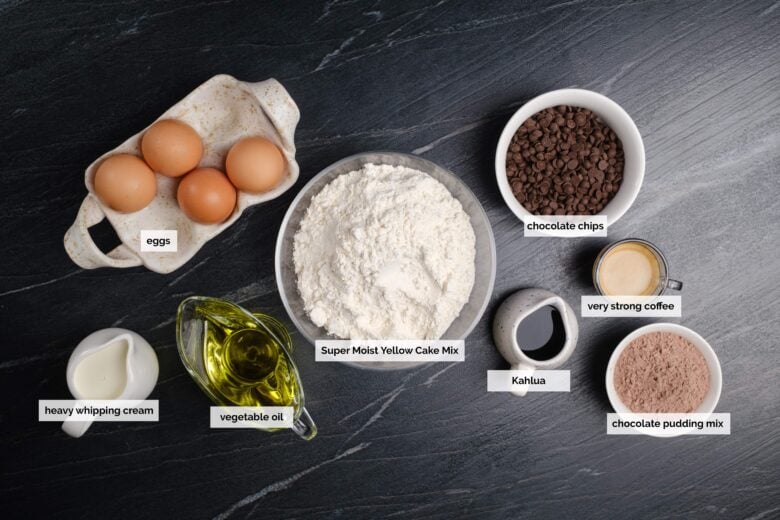 kahlua cake ingredients.