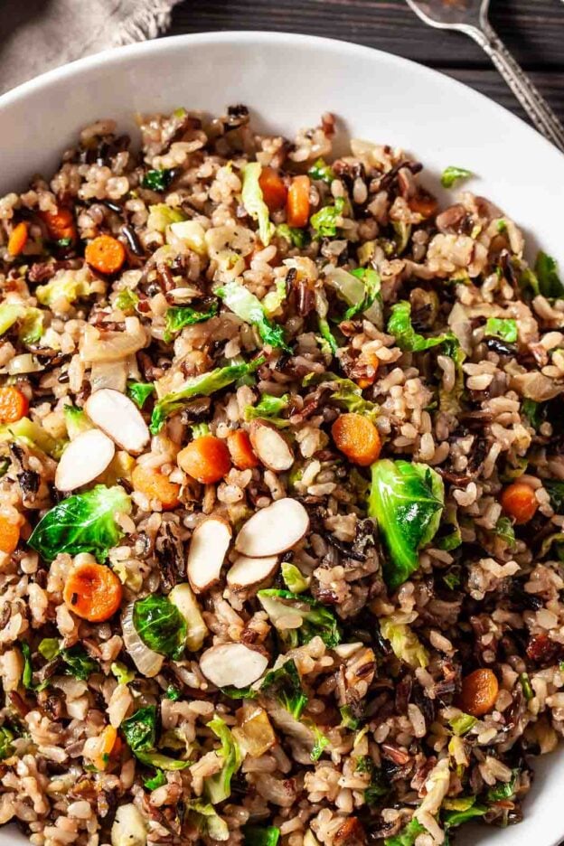 Wild Rice Pilaf in a bowl
