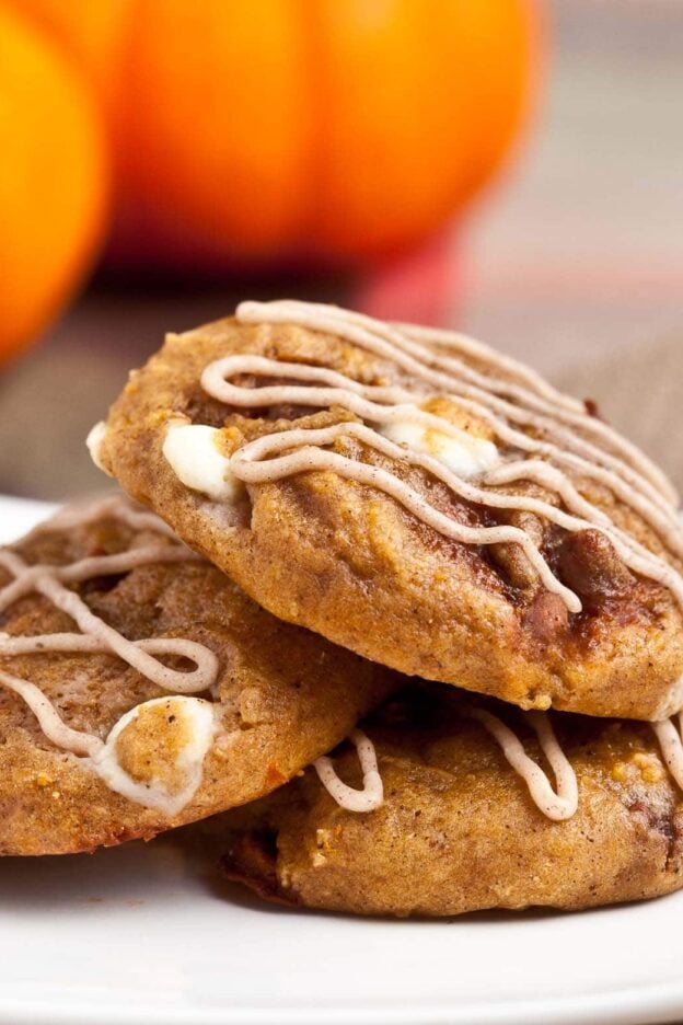 pumpkin spice cookies with icing.